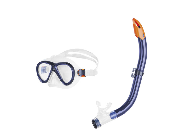 CRIVIT Kinder-Schnorchel-Set, 2-teilig, mit weitem Sichtfeld