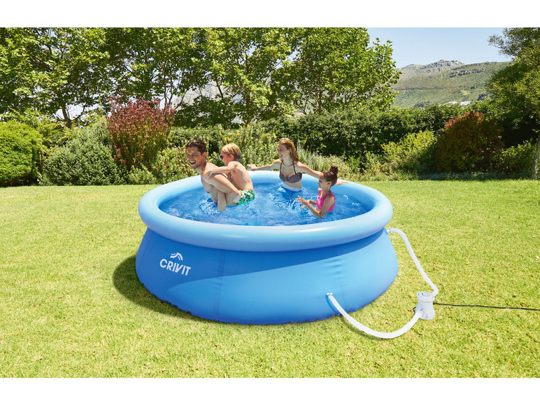CRIVIT Quick-up-Pool, Ø 240 x H 63 cm, inkl. Filterpumpe