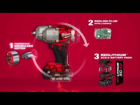 MILWAUKEE 18V Fuel 1/2inch High Torque Impact Wrench with Detent Pin M18FHIWP12-0