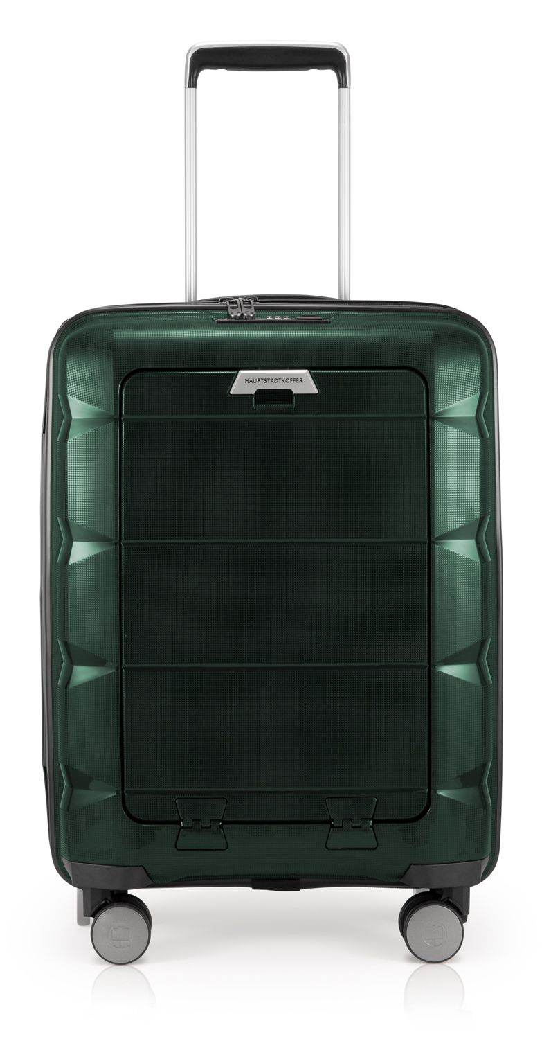 Britz - hand luggage hard case trolley, TSA, 55 cm, 34 liters dark green