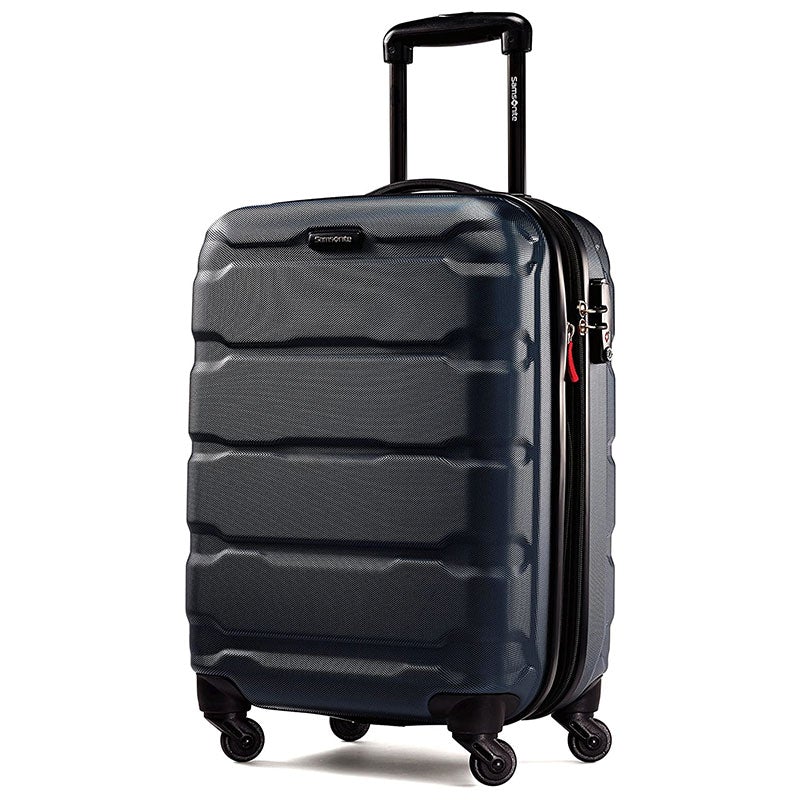 Samsonite Omni PC Hardside Expandable Luggage with Spinner Wheels,  Checked-Medium 24-Inch