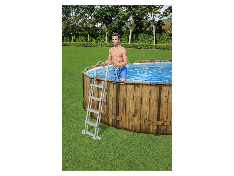 Bestway Power Steel™ Swim Vista Series™ Frame Pool Komplett-Set mit Filterpumpe, ca. Ø 549 x 122 cm