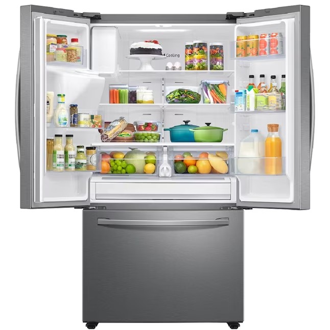 Samsung 27-cu ft French Door Refrigerator with Dual Ice Maker (Fingerprint Resistant Stainless Steel) ENERGY STAR