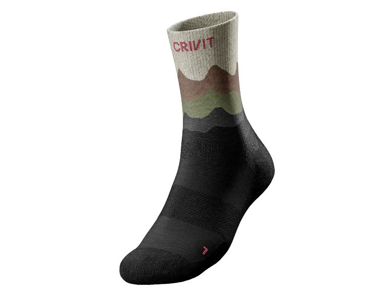 CRIVIT Damen Outdoorsocken, 2 Paar, optimale Passform