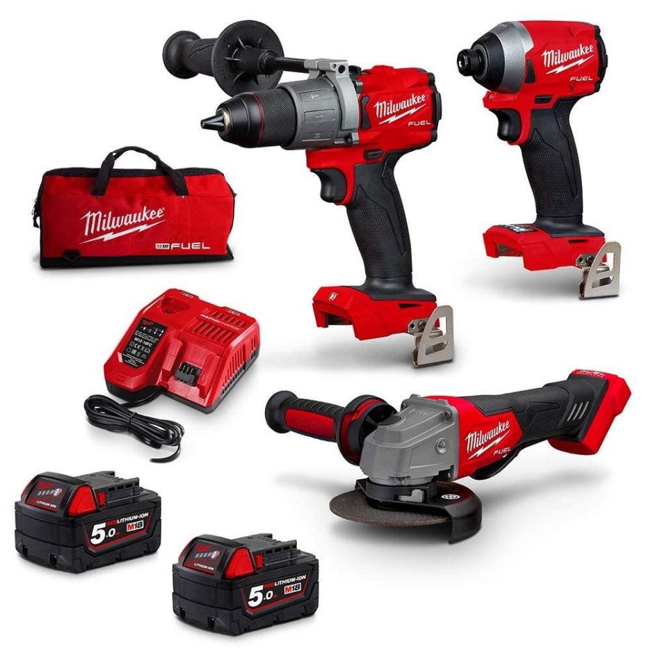 MILWAUKEE 18V FUEL ONE-KEY 3 Piece 2 x 5.0Ah Combo Kit M18ONEPP3A2502B