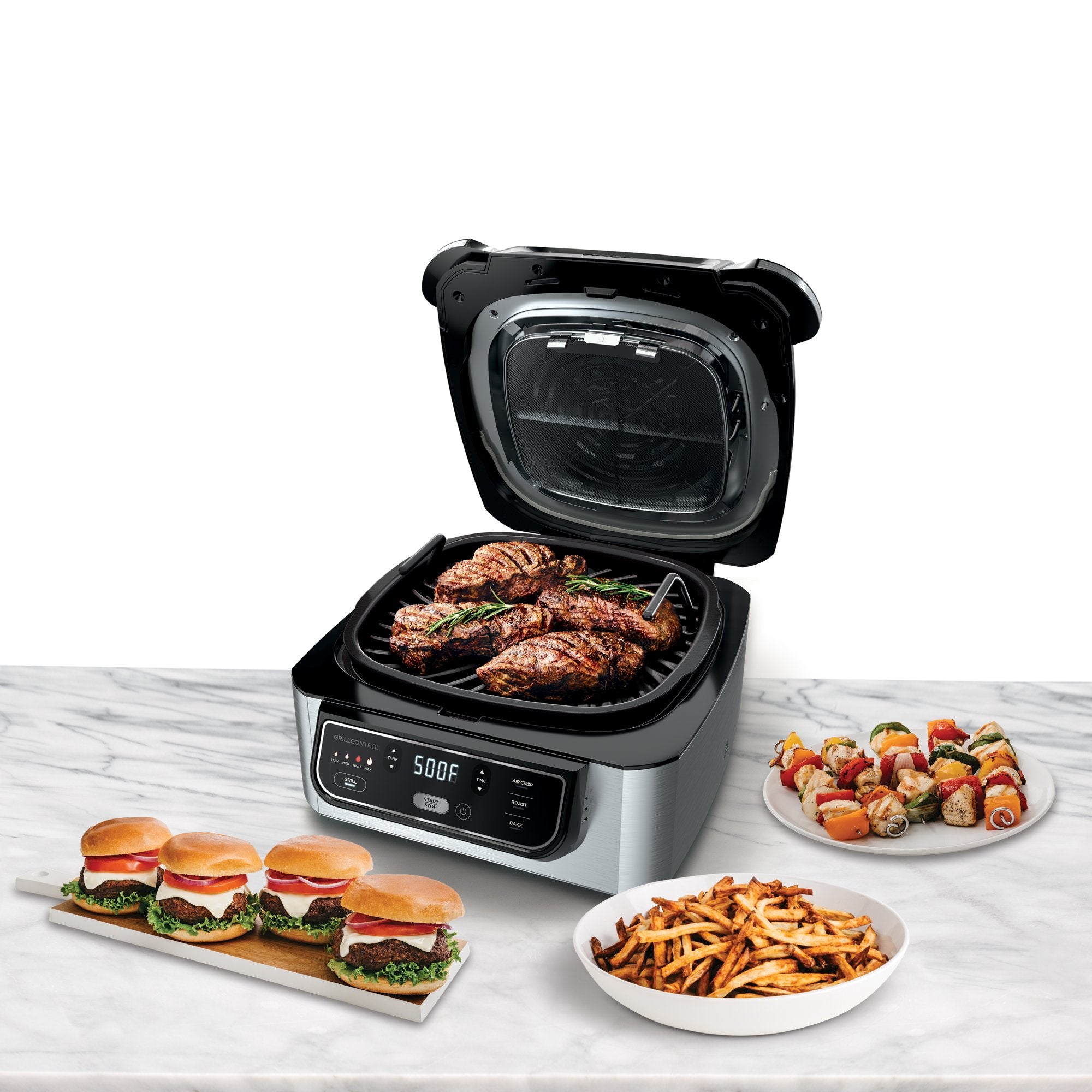 Ninja® Foodi™ 4-in-1 Indoor Grill with 4-Quart Air Fryer, Roast, & Bake, AG300