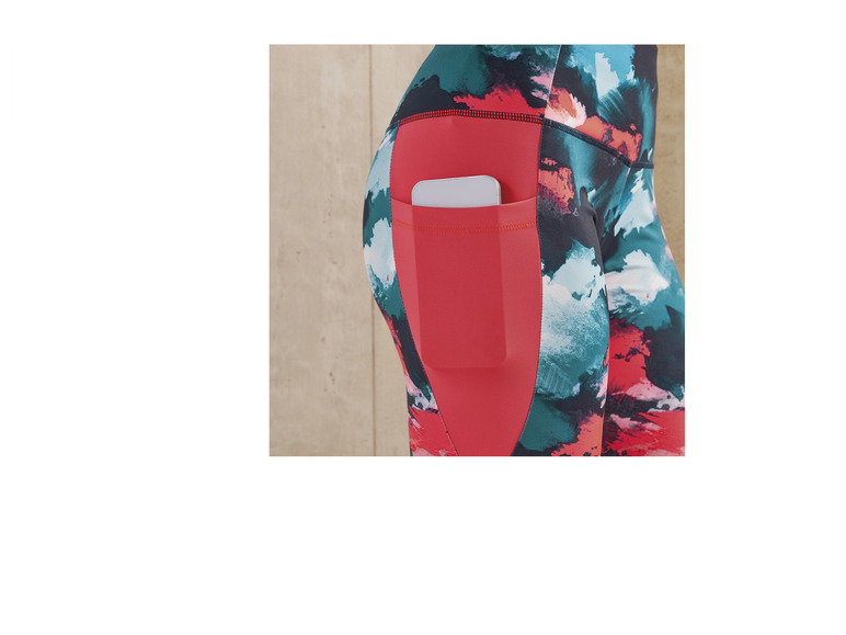 CRIVIT Damen Funktionscapri mit Handytasche