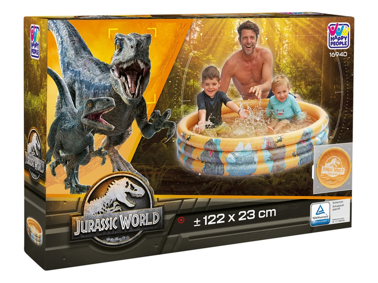 Jurassic World 3-Ring-Pool, Dino-Design, 122 x 23 cm