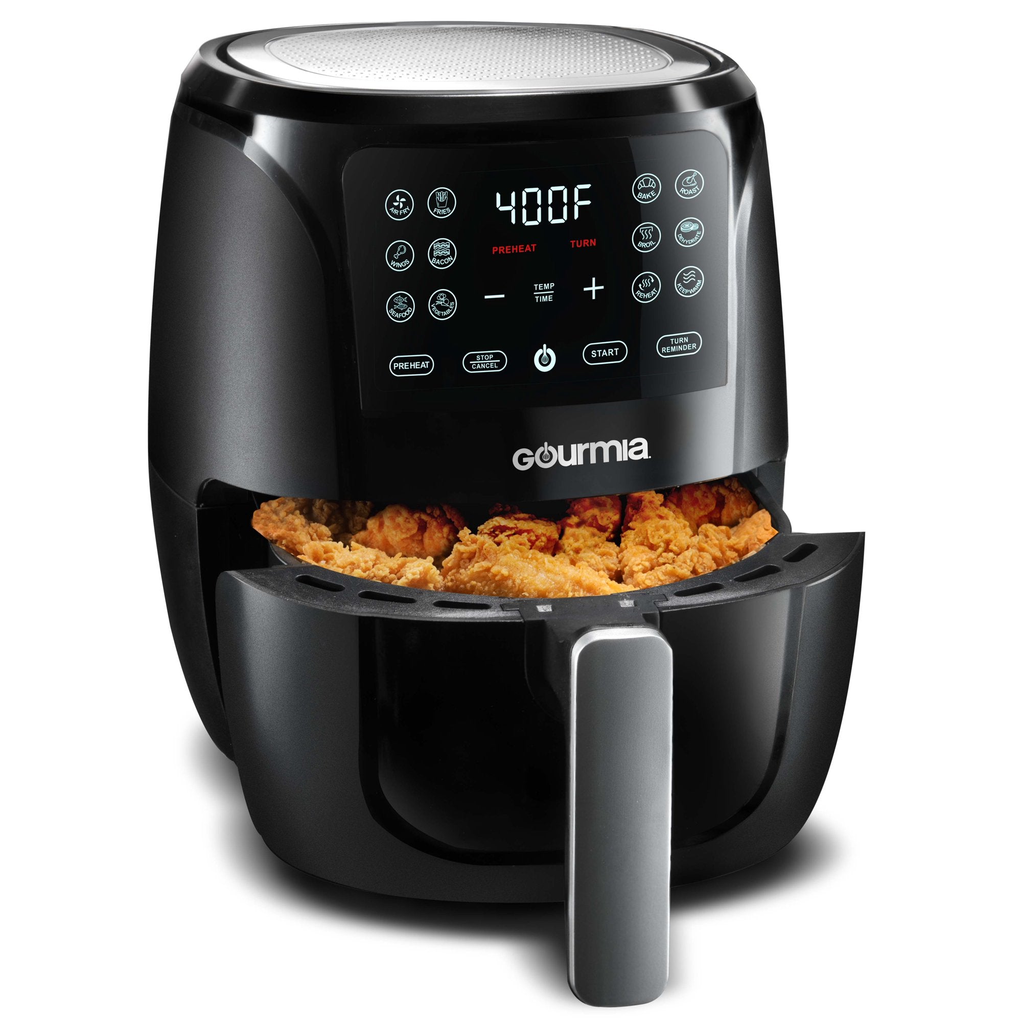 Gourmia 4-Qt. Stainless Steel Digital Air Fryer, Black
