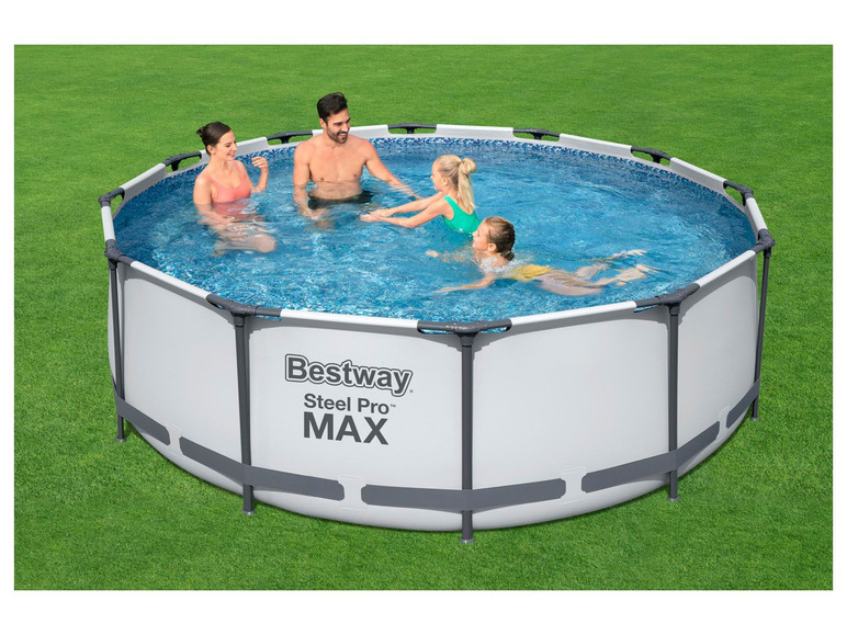 Bestway Pool »Steel ProMAX™«, Stahlrahmenpool-Set, Filterpumpe, Sicherheitsleiter 366x100 cm