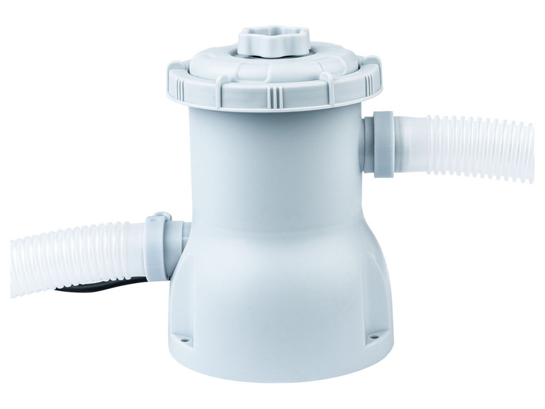 CRIVIT Quick-up Pool-Set, Ø 450 x H 122 cm, Komplett-Set mit Filterpumpe, Leiter, Planen