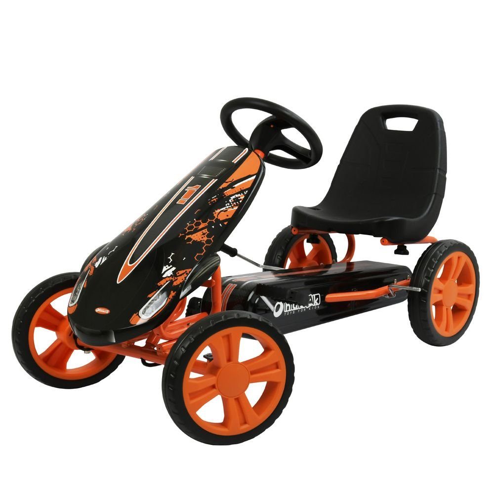 Hauck Tretfahrzeug Speedster - Orange, Pedal Gokart & Tretauto mit verstellbarem Schalensitz (4-8 Jahre)