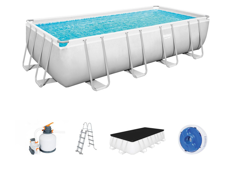 Bestway Power Steel™ Frame Pool Komplett-Set, eckig