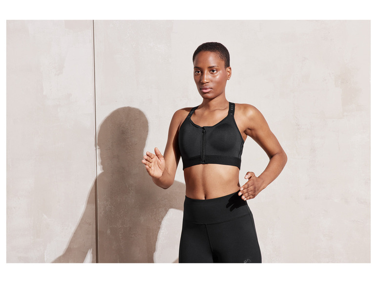 CRIVIT Damen Sportbustier, High-Level, mit Mesh-Einsätzen