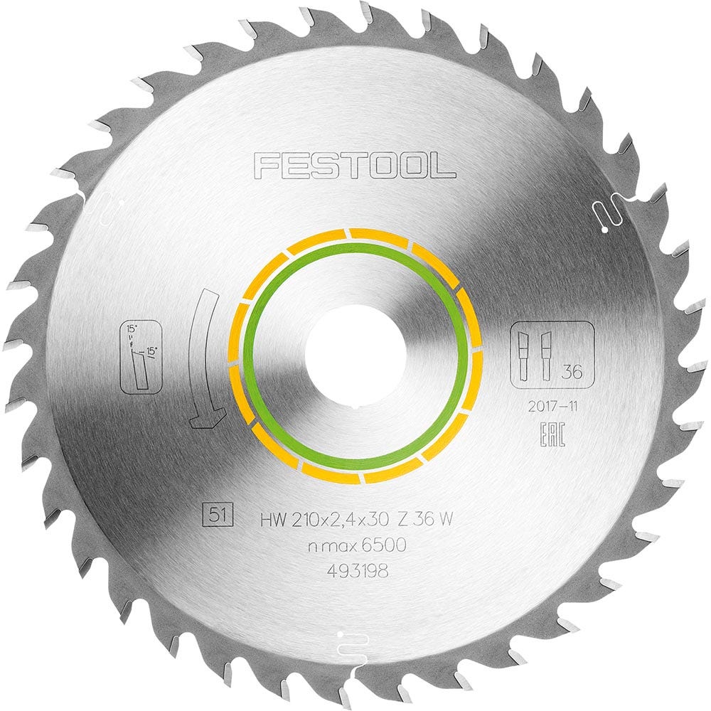 FESTOOL 210mm 36T TCT Circular Saw Blade for Wood Cutting
