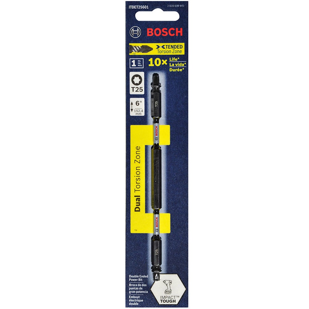 BOSCH T25 x 150mm Torx Double-Ended Power Impact Screwdriver Bit - IMPACT TOUGH