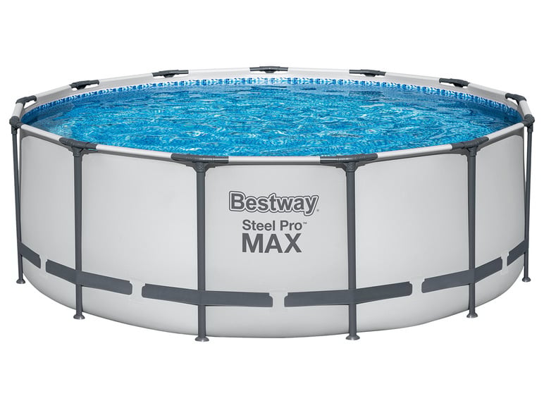 Bestway Steel ProMAX Stahlrahmenpool-Set mit Filterpumpe