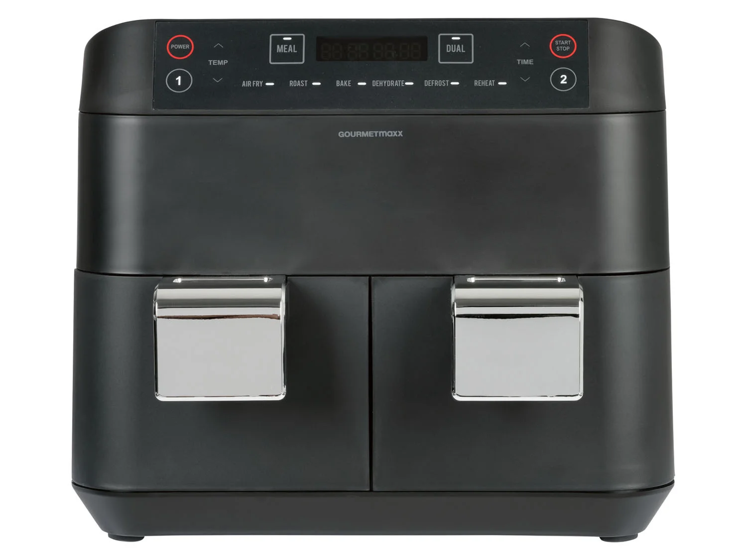 GOURMETmaxx hot air fryer double basket 2x 3.8l