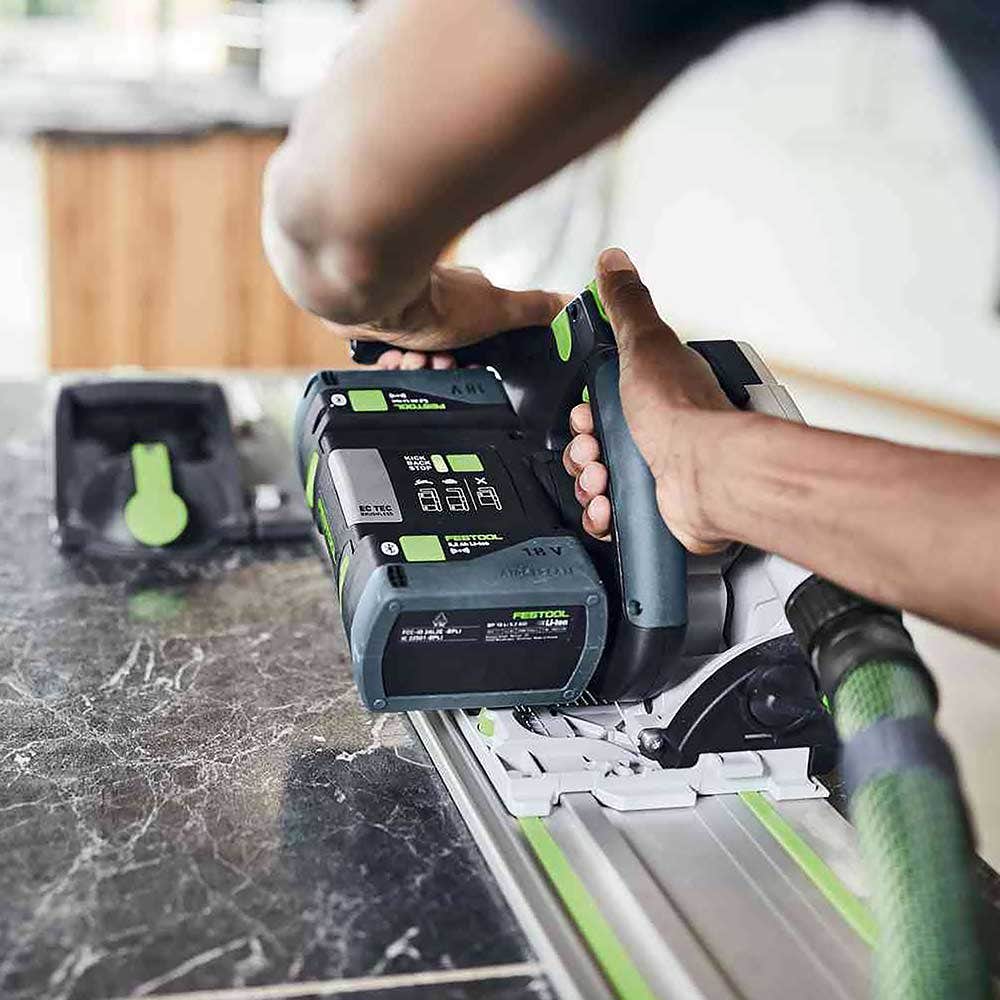 FESTOOL 18V Brushless 2 x 5.2Ah 160mm Plunge Saw with 1400mm Rail Kit 577282