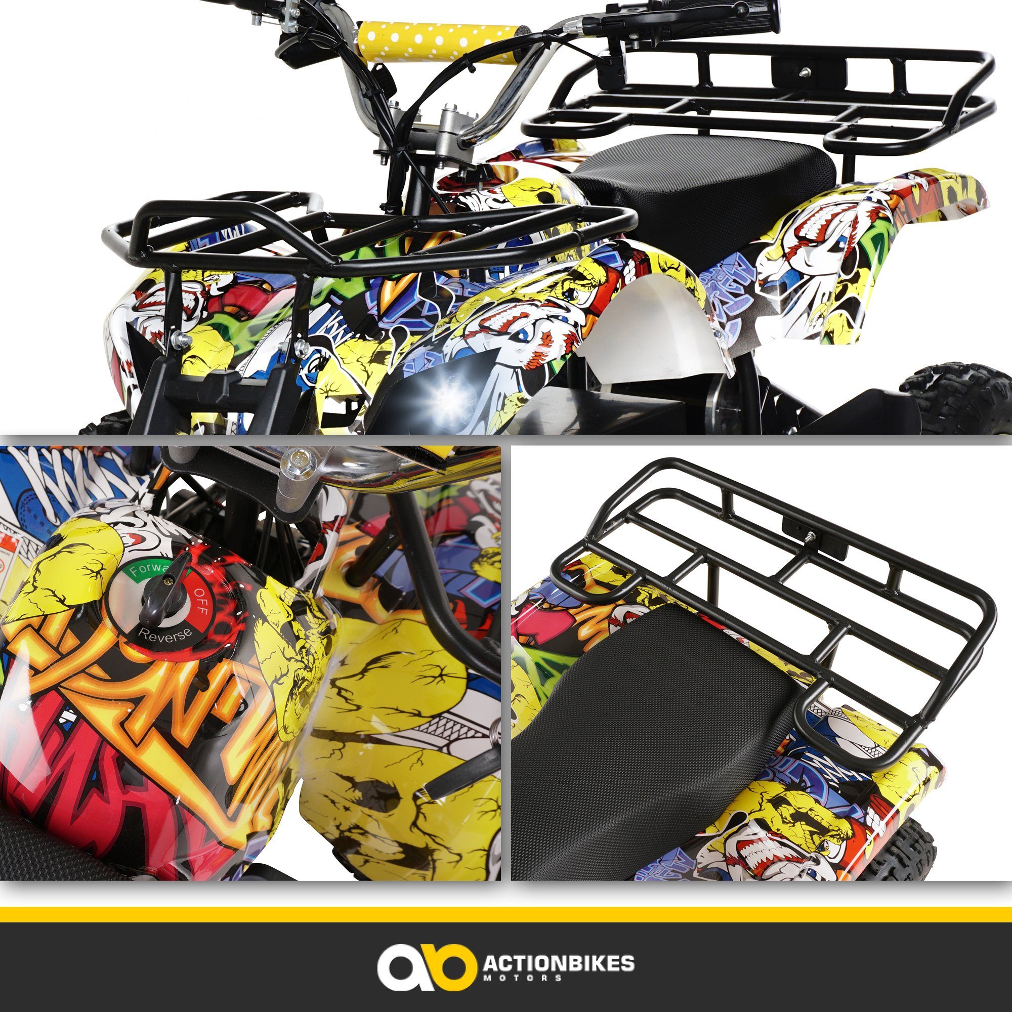 Actionbikes Motors electric children's quad children's electric quad Torino ATV 1000 W 36 V, load capacity 50 kg, (1 piece), pocket quad - safety touch - perforated disc brake - up to 25 km/h