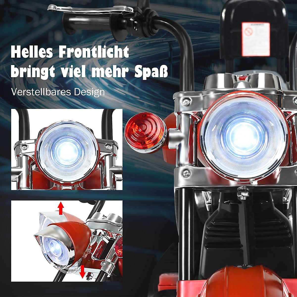 Motorrad Dreirädriges Design ab 3 Jahren rot