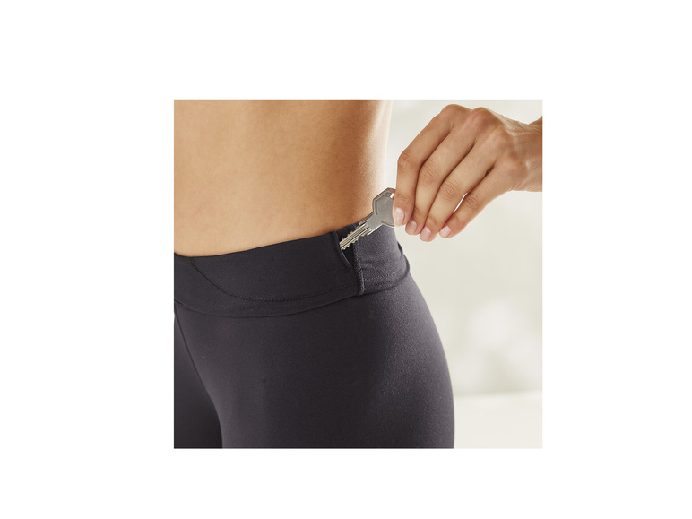 CRIVIT Damen Funktionscapri, Schlüsseltasche im Bund