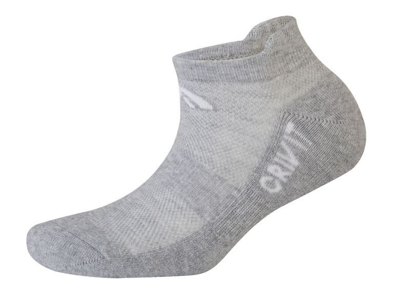 CRIVIT Damen Sport-Sneakersocken, 3 Paar, hoher Baumwollanteil