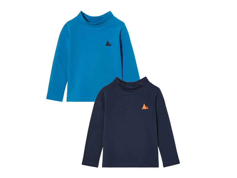 lupilu® Kinder-Thermo-Langarmshirts, mit Bio-Baumwolle, 2 Stück