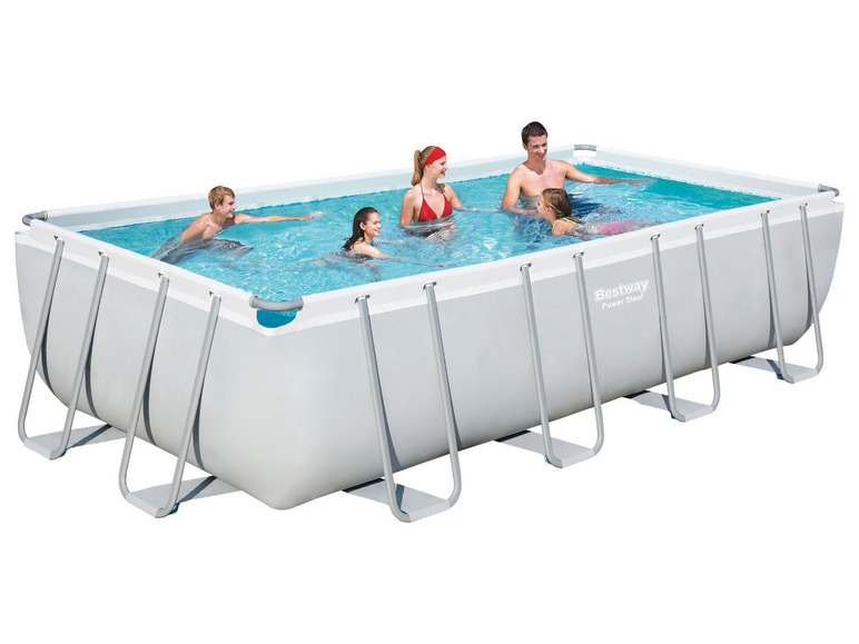 Bestway Power Steel™ Frame Pool Komplett-Set, eckig