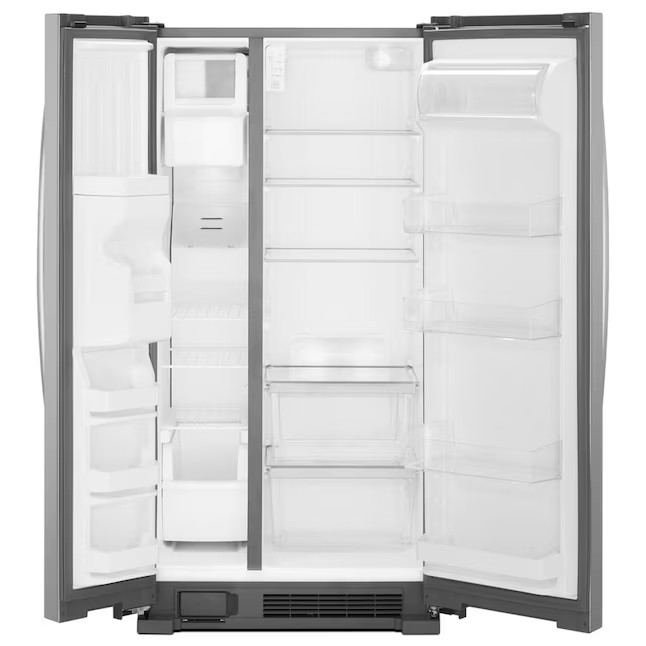 Whirlpool 24.6-cu ft Side-by-Side Refrigerator with Ice Maker (Fingerprint Resistant Stainless Steel)