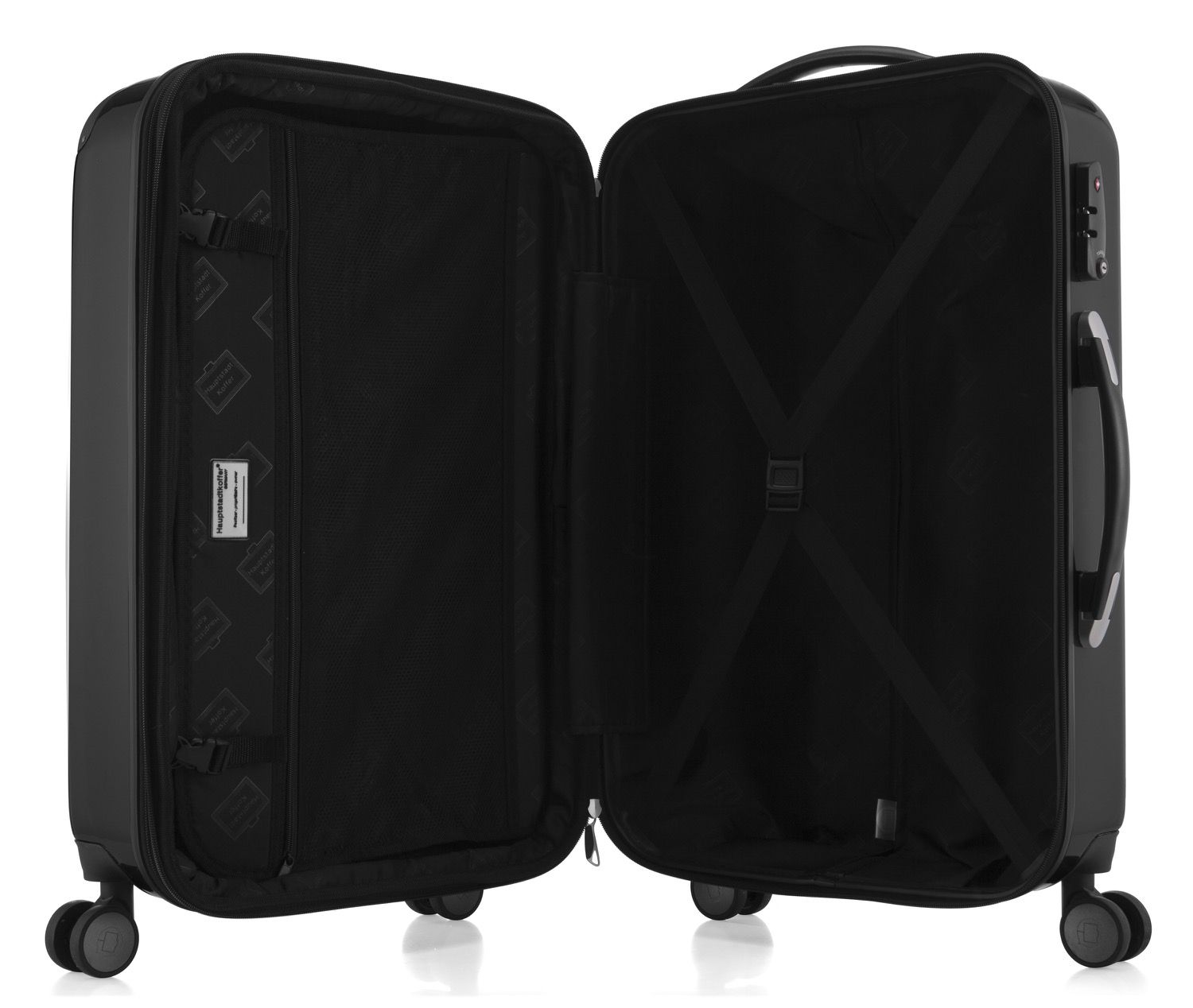 Alex - suitcase hard shell dark blue glossy, TSA, 65 cm, 74 liters