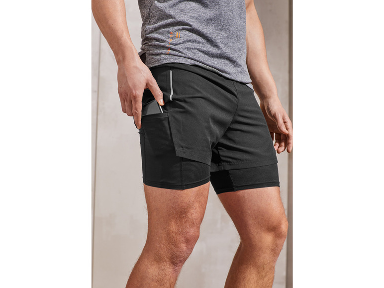 CRIVIT Herren Funktionsshorts mit Handytasche