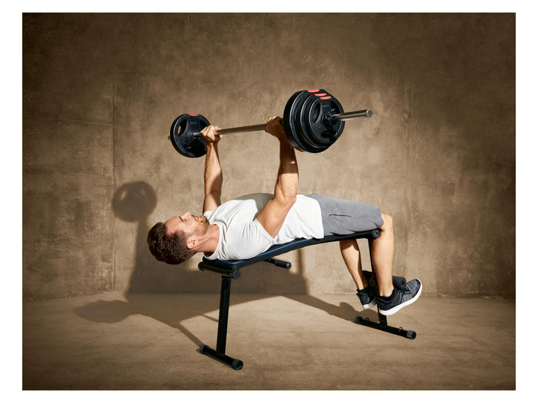 CRIVIT Langhantelstange, 180 cm, mit 2 Klemmverschlüssen