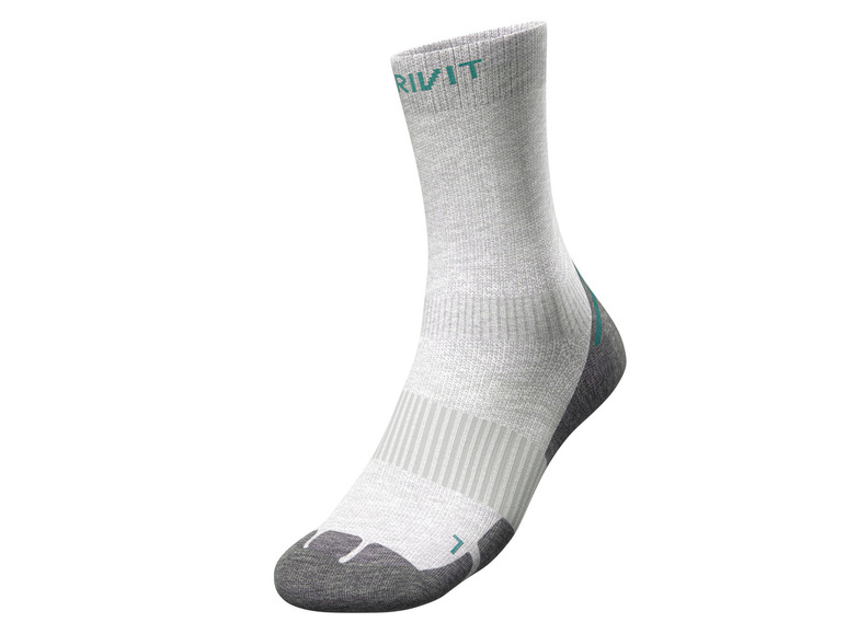 CRIVIT Damen Outdoorsocken, 2 Paar, mit SmartStep-Fußbett