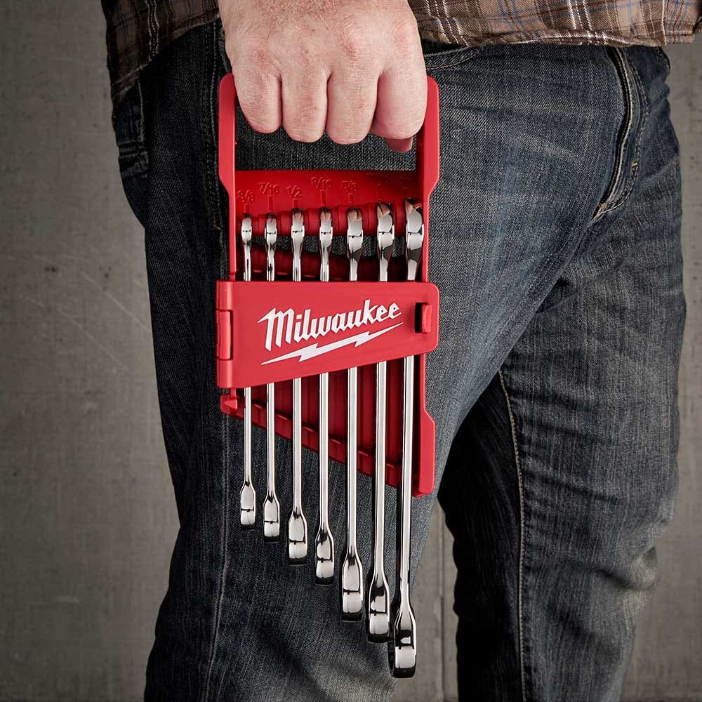 MILWAUKEE 7pc Imperial Ratcherting Wrench Combination Set 48229406