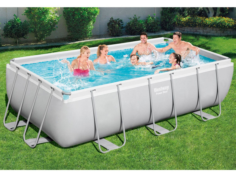 Bestway Power Steel™ Frame Pool Komplett-Set, eckig