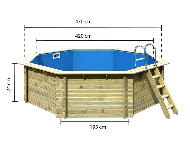 Karibu Karibu Holzpool »Classic«, wahlweise mit Sonnenterrasse