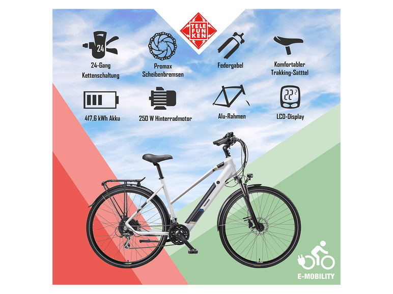 TELEFUNKEN E-Bike Trekkingrad »XC940 Expedition«, 28 Zoll