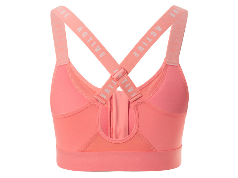 CRIVIT Damen Sportbustier, High-Level, mit Mesh-Einsätzen