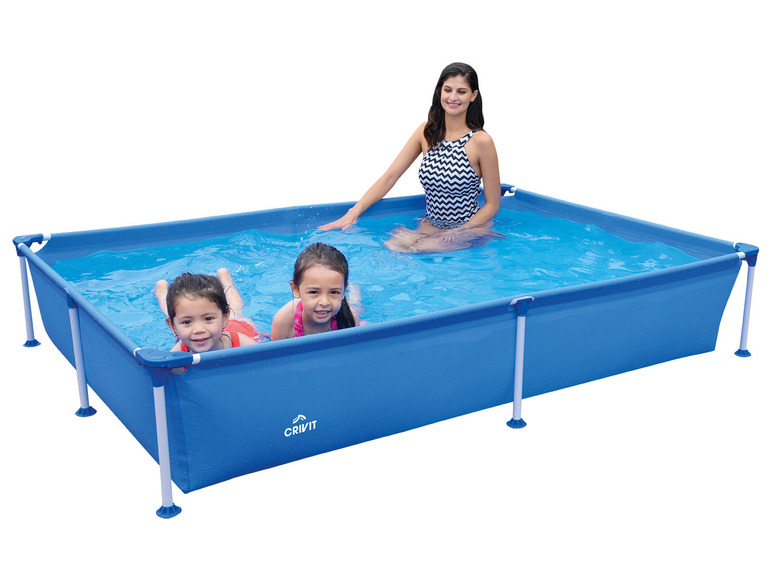 CRIVIT Metal-Frame-Pool L 228 x B 159 x H 42 cm