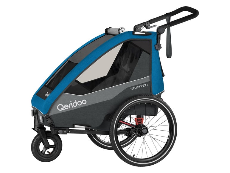 Qeridoo Fahrradanhänger »Sportrex 1 Limited Edition«, Ocean Blue