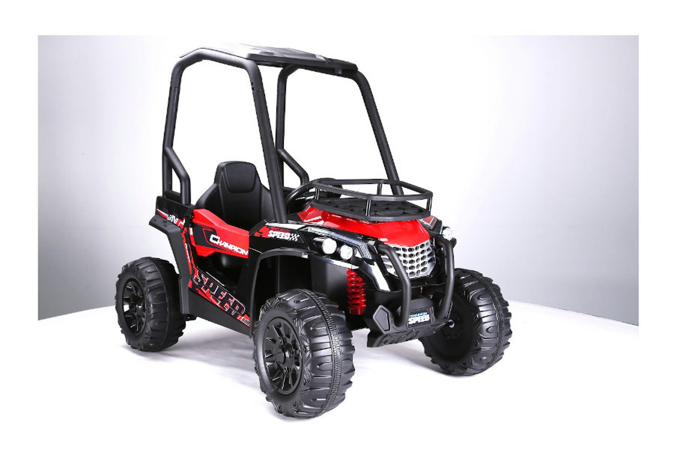 TPFLiving electric children's car Buggy 370 - motor: 2 x 120W - battery: 2 x 12 Volt/10Ah, load capacity 40 kg, children's car - electric buggy with leather seat and safety belt