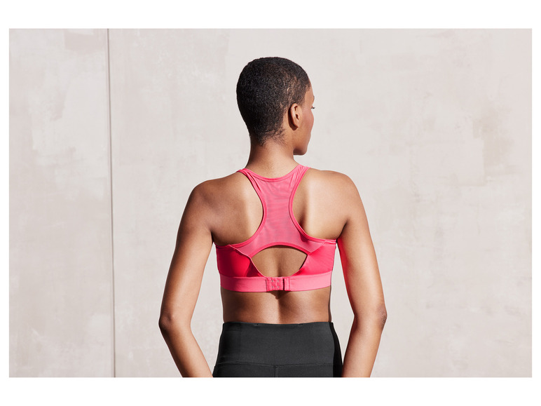 CRIVIT Damen Sportbustier, High-Level, mit Mesh-Einsätzen
