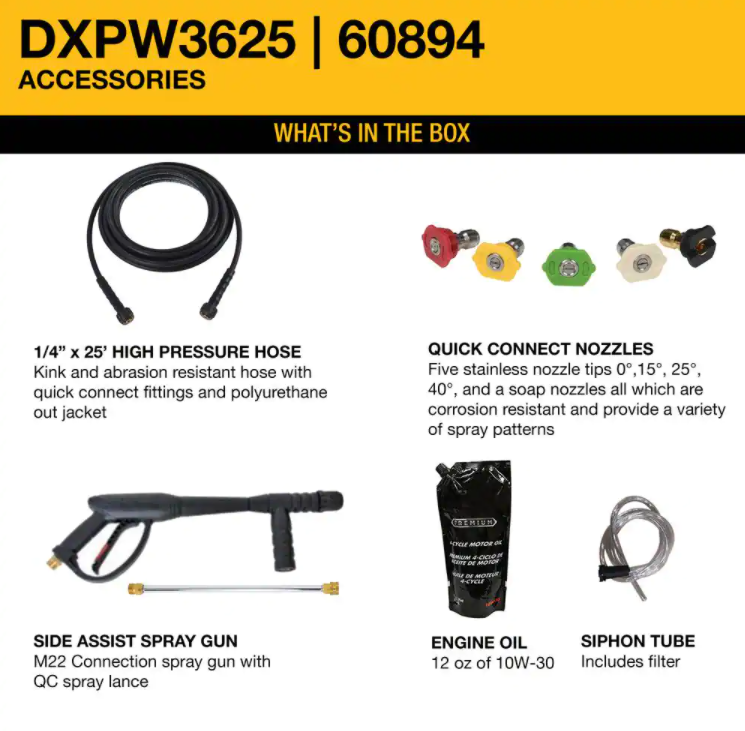 DEWALT 3600 PSI 2.5 GPM Gas Cold Water Professional Pressure Washer with HONDA GX200 Engine