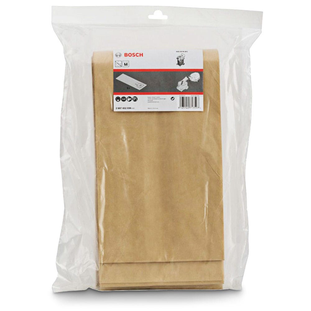BOSCH 5pk Vacuum Filter Bag 2607432036