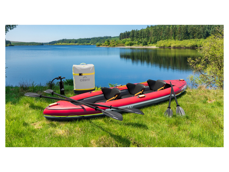 CRIVIT Kajak aufblasbar Touring, 3-Sitzer