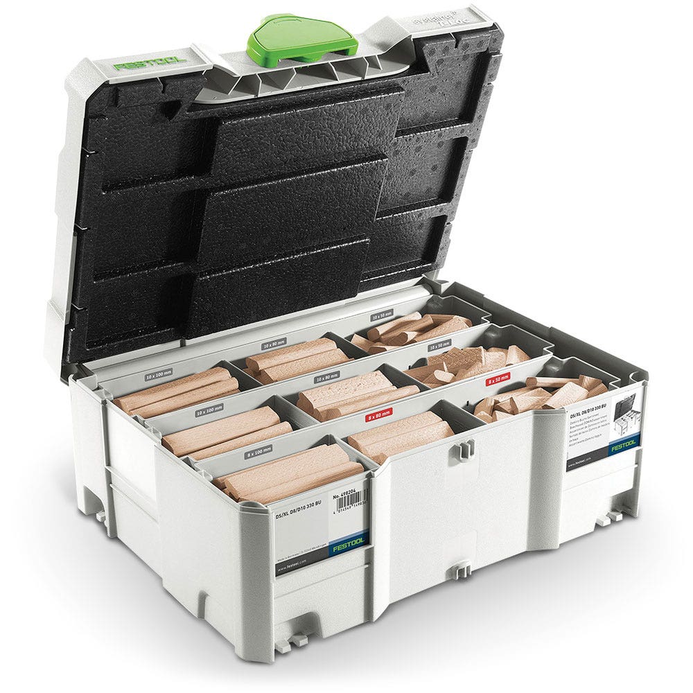 FESTOOL Domino XL 8mm/10mm Beech Starter Systainer Set 498204