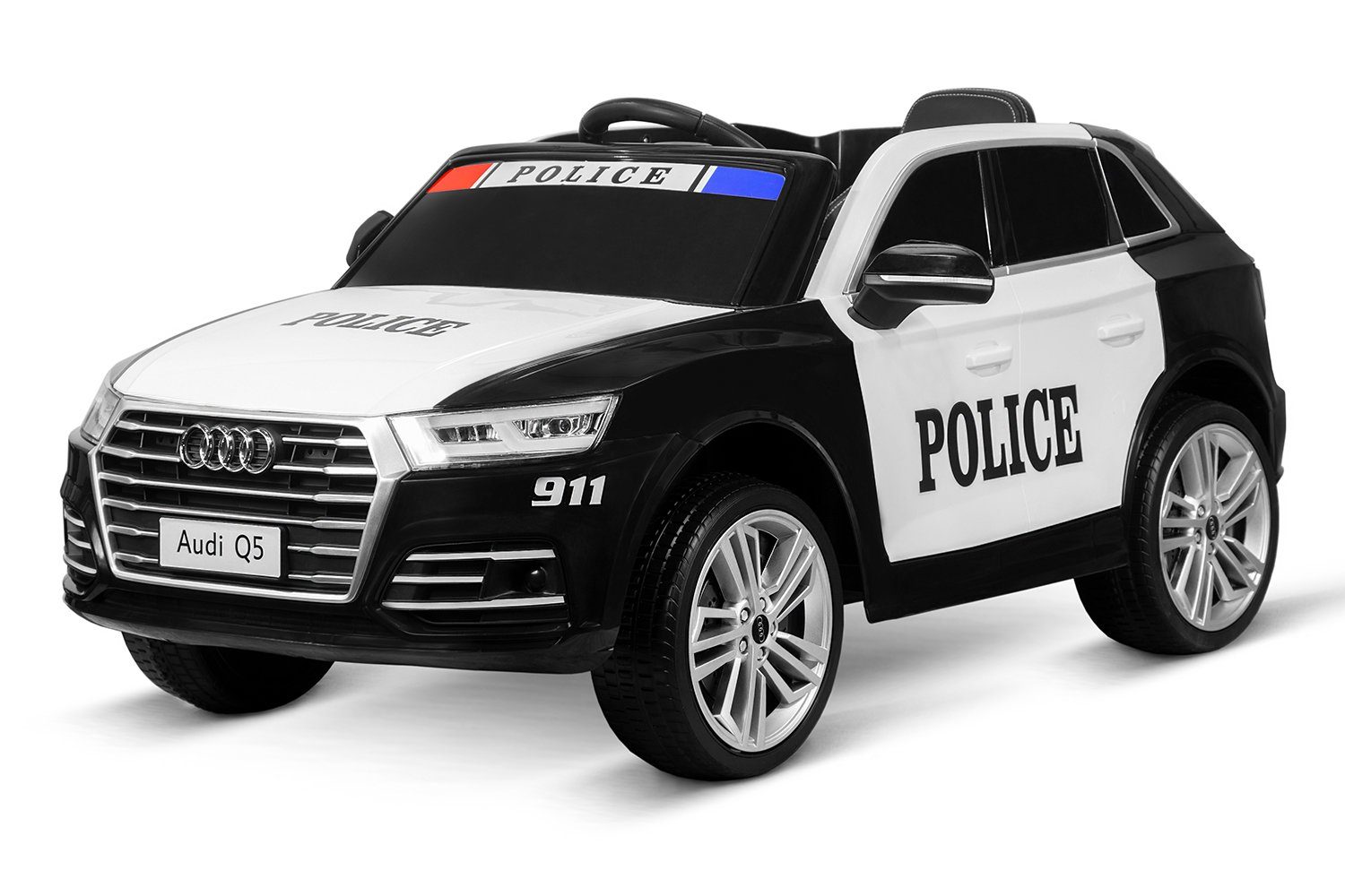 Kidix electric children's car children Audi Q5 Police 2x 40W 12V 7Ah children's car electric car