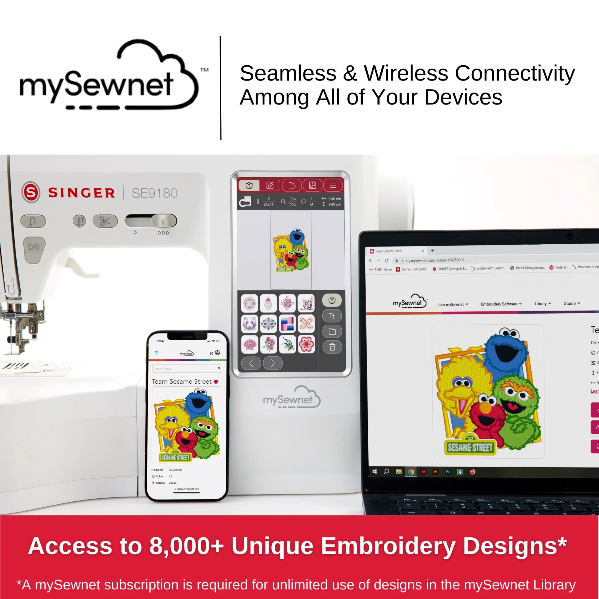 SE9180 Sewing and Embroidery Machine