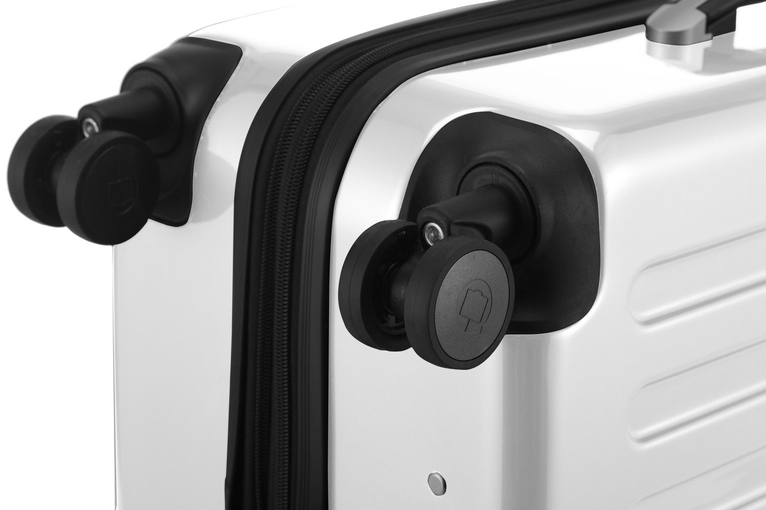 Alex - suitcase hard shell glossy black, 75 cm, 119 litres